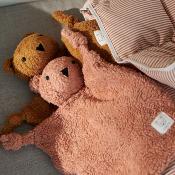 Doudou peluche Lotte - Mr Bear ours Tuscany rose