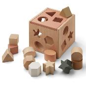 Boîte à formes puzzle en bois Mark - Geometric Tuscany Rose multi mix