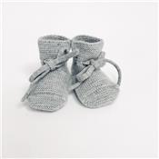 Chaussons Booties tricot - gris chiné