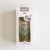 12 Loops / anneaux à suspendre Bibs - vanille / sage / olive