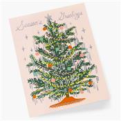 Carte de voeux Noël - Tinsel Tree
