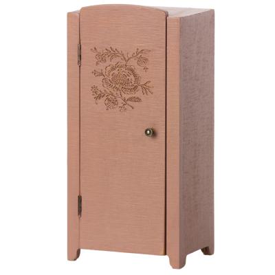 Mini armoire vintage bois - dusty rose