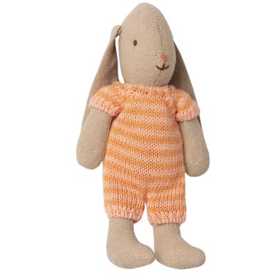 Lapin maileg Bunny combinaison pyjama tricot melon / rose - Micro