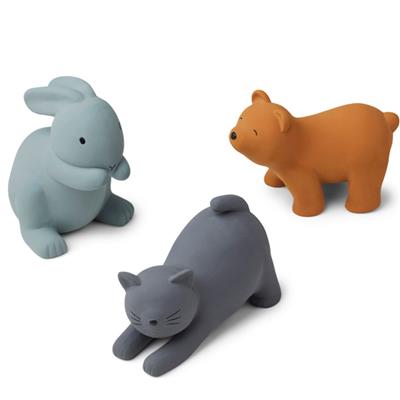 3 Jouets bain David lapin ours chat - blue multi mix