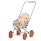 Poussette maileg stroller Coral / Blue - Micro