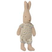 Lapin Rabbit combinaison pyjama tricot vanille / ciel - Micro