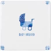 Carte illustrée céramique - Baby arrived