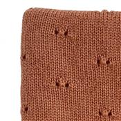 Couverture Bibi tricot laine - brick