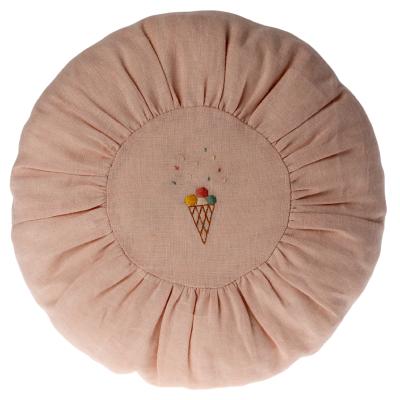 Coussin maileg rond brodé - rose