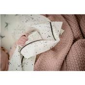 Couverture tricot - rose