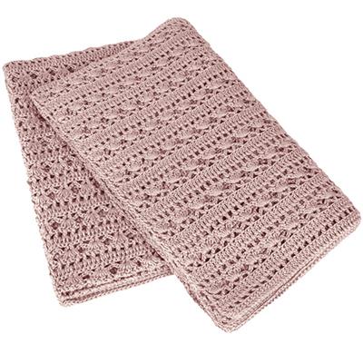 Couverture numero 74 Crochet Bio Tara - rose fané / dusty pink S007