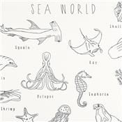 Kit créatif broderie School Poster - Sea world