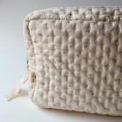 Big Quilted Toiletry Bag - Petit Bisou Blue