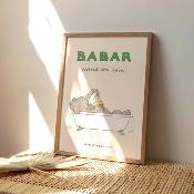 Affiche Poster BABAR - Babar prend son bain