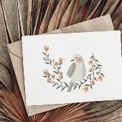 Carte postale avec enveloppe - La couronne de l'oiseau