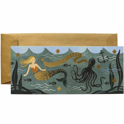 Large carte anniversaire - Under the sea