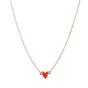 Collier coeur Grant - Rouge coquelicot