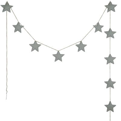 Guirlande étoiles numero 74 - gris clair / silver grey S019