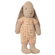 Lapin maileg Bunny combinaison pyjama tricot vanille / rose - Micro