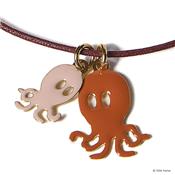 Bracelet Octopus - rose / brique