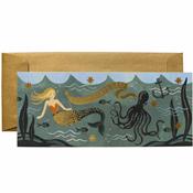 Large carte anniversaire - Sirène Under the sea
