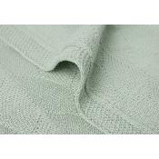 Couverture de berceau tricot bio Shell Knit Jollein - vert Sea Foam