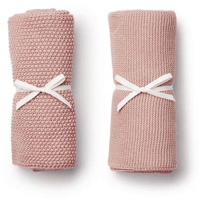 2 mini serviettes Liewood ou couvertures tricot - rose