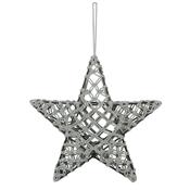 Lampe étoile Lanterne Veilleuse N74 Taille S - macramé gris clair / silver grey S019