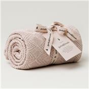 Couverture tricot Ollie - rose