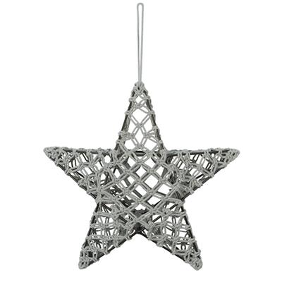 Lampe étoile Lanterne Veilleuse N74 Taille S - macramé gris clair / silver grey S019