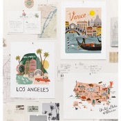Affiche illustrée / Poster 28 x 35 cm - Los Angeles