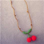 Collier crochet Cerise Cherry