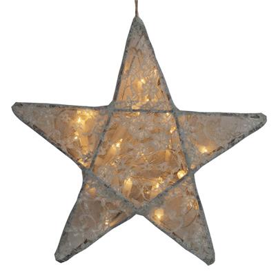Lampe étoile Numero 74 Taille M - dentelle gris clair / silver grey S019