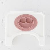 Set repas silicone compartiments intégrés ezpz - rose blush