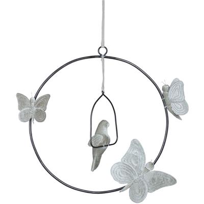 Mobile bohème papillon - gris clair
