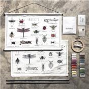 Kit créatif broderie School Poster - Insects