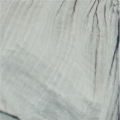 Tissu N74 Double gaze coton bio - gris clair / silver grey S019