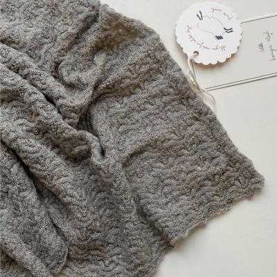 Newborn wool blanket - Grey Melange