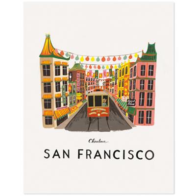 Affiche illustrée / Poster 28 x 35 cm - San Francisco