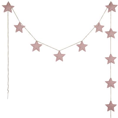 Guirlande étoiles numero 74 - rose fané / dusty pink S007