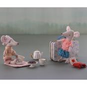 Service à thé maileg et valise pour souris - Madelaine Blue