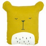 Coussin animal BIO - ours jaune FABELAB