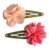 2 pinces clips fleurs - rose MAILEG
