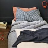 Taie lin lav vichy anthracite LINGE PARTICULIER