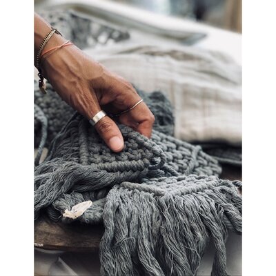 Guirlande Macramé bleu gris NUMERO74 www.little-home.fr décoration bohème