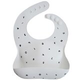 Bavoir Bibs silicone souple - lettres / blanc MUSHIE