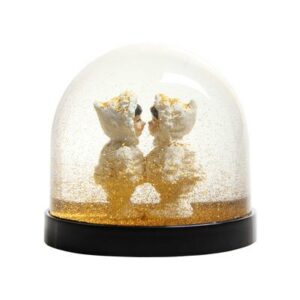 Boule à neige esquimaux paillettes or KLEVERING AMSTERDAM l www.little-home.fr Décoration Noel Enfant