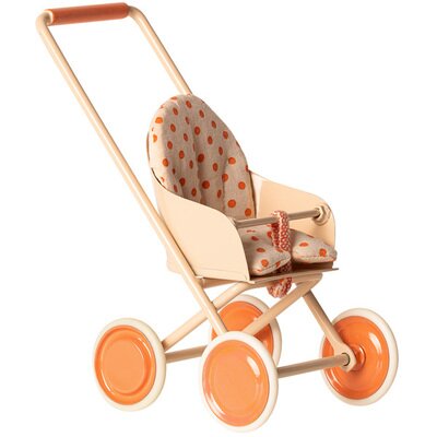 Poussette stroller orange Micro MAILEG l www.little-home.fr Maison Poupées