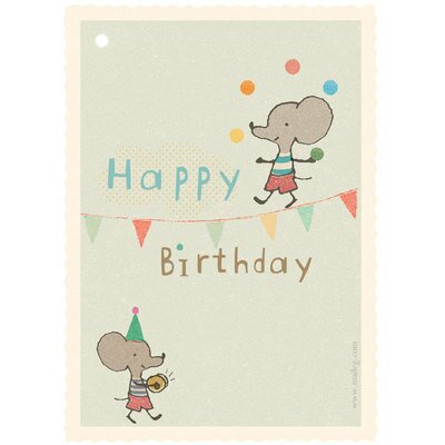 Mini Carte de voeux Anniversaire Souris Mouse MAILEG l www.little-home.fr Cartes Postales Cadeau Enfant