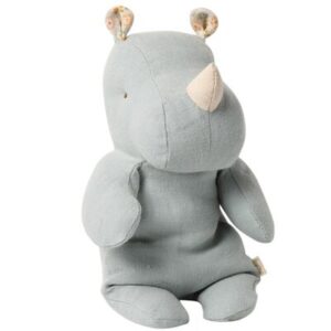 Peluche Rhinocéros bleu gris small MAILEG l www.little-home.fr Jouets bébé